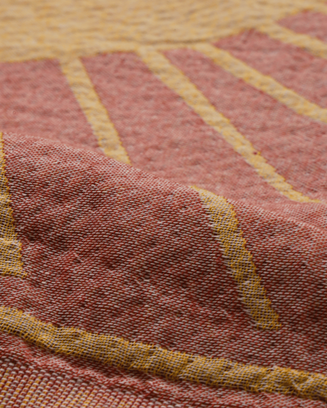 Organic Cotton Turkish Jacquard Towel - Terracotta Sun