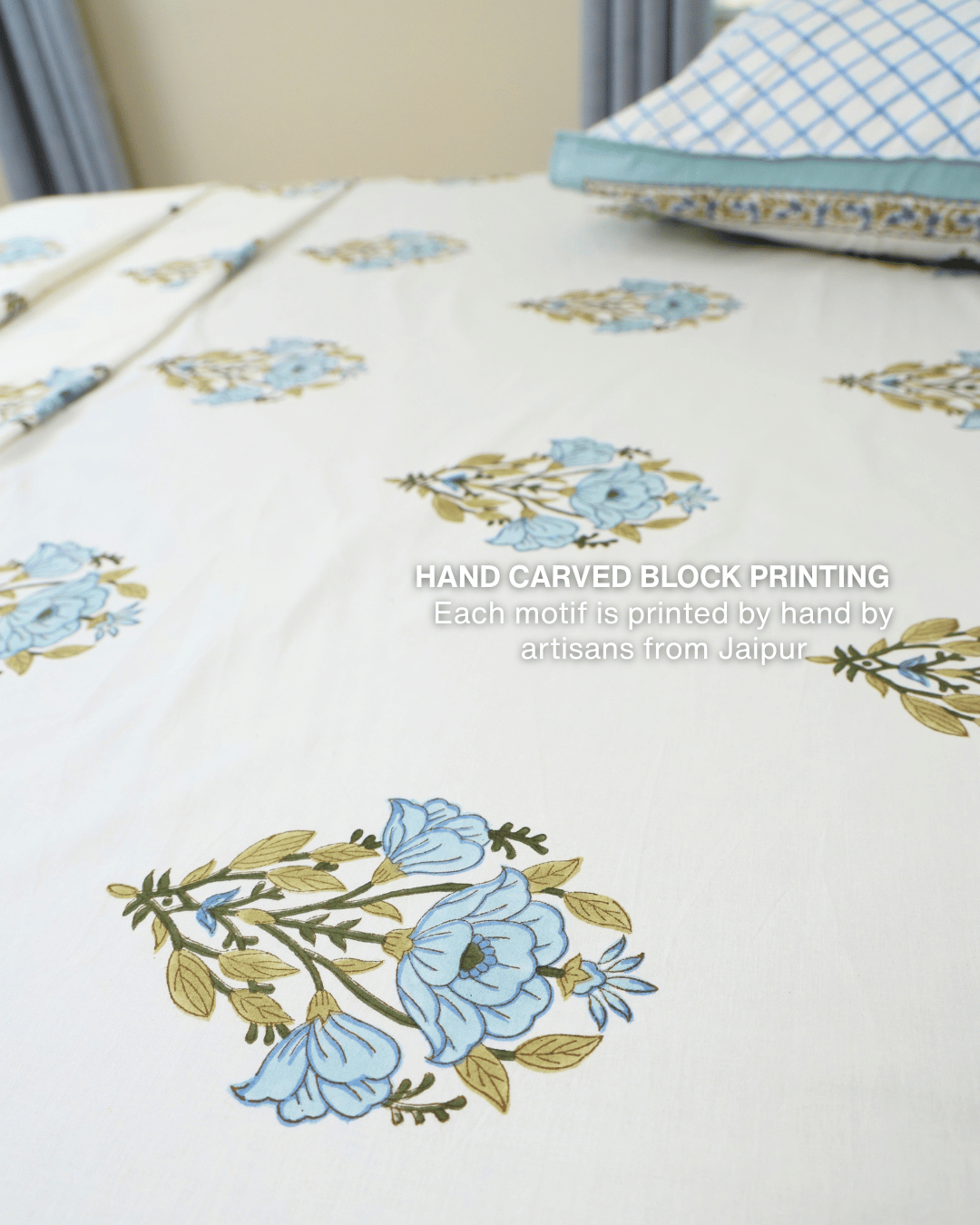 Blue Botanical Jaipur Sheet Set