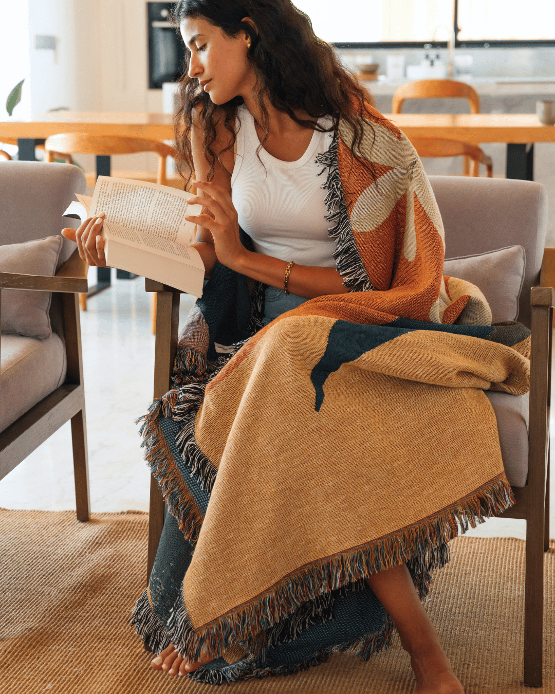 Golden Bloom blanket