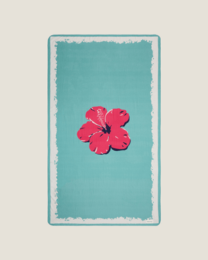 Hibiscus Aqua Sarong