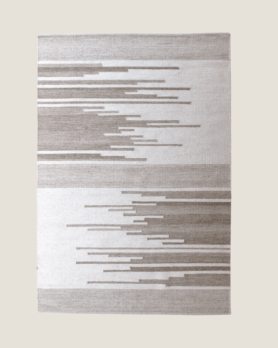 Lynch Linear Wool Rug — Handwoven in India