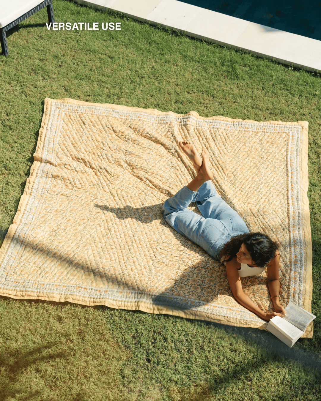 Vintage Garden Jaipur Quilt+Sham Cover Set