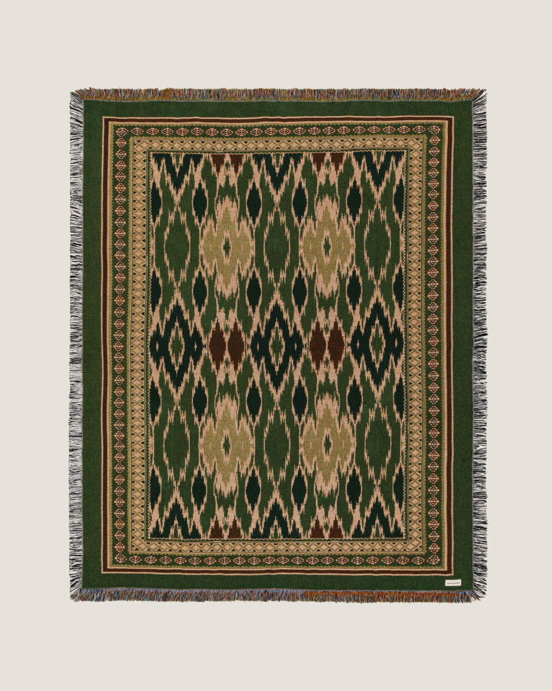 Nomad Green Ikat blanket