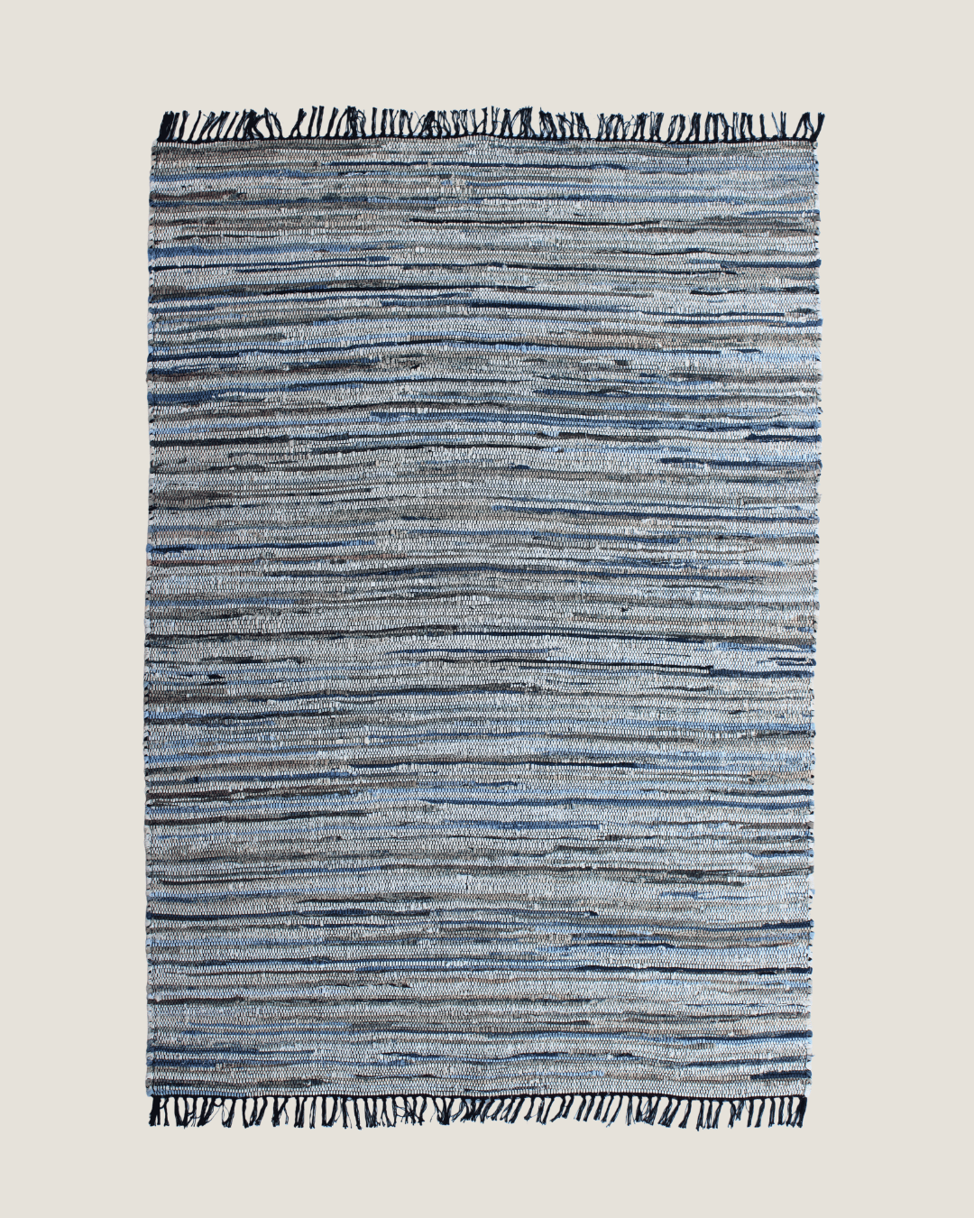 Manteno Indigo Heritage Rug — Handwoven Recycled Denim