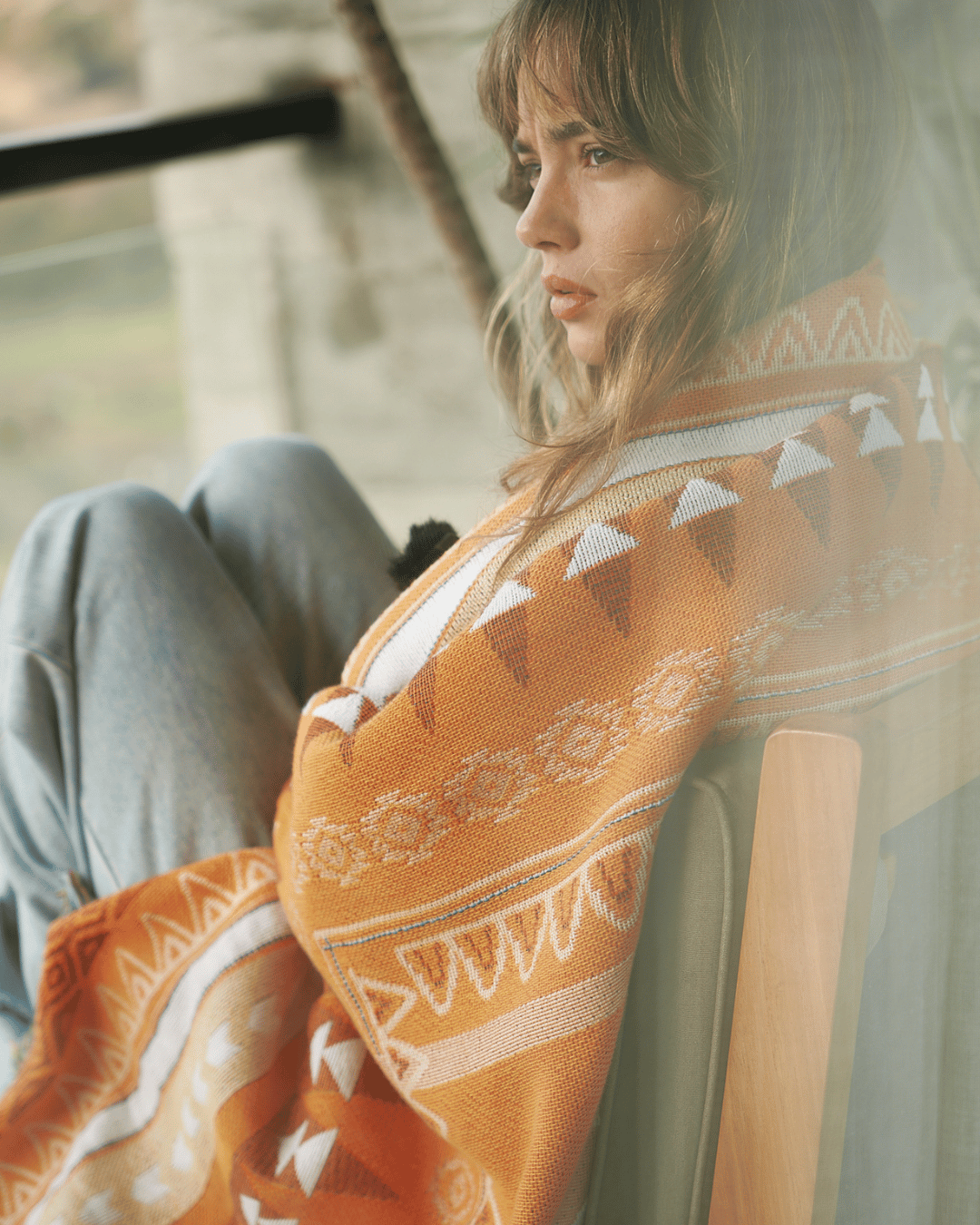 Sunset Orange blanket