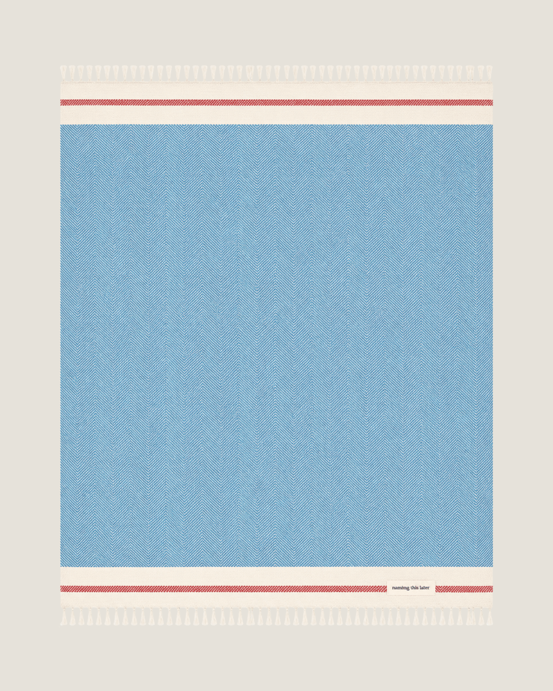 Airweave Herringbone Throw Coastal Blue