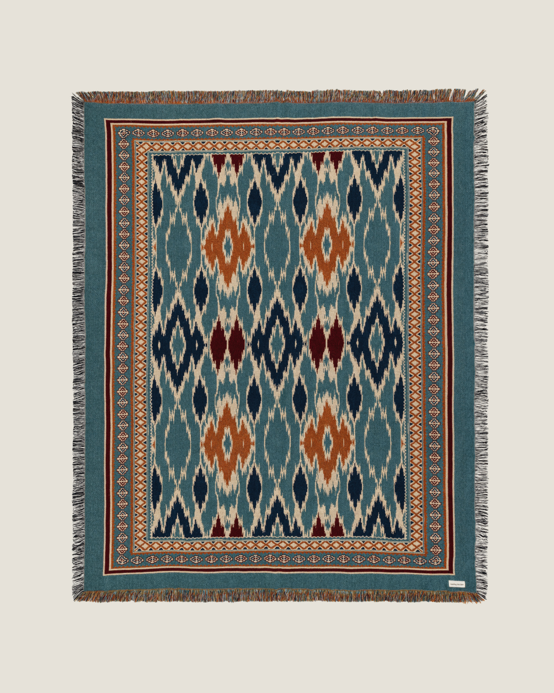 Nomad Indigo Ikat blanket