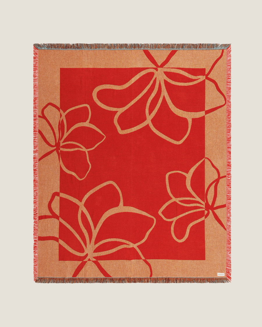 Bloom Red blanket