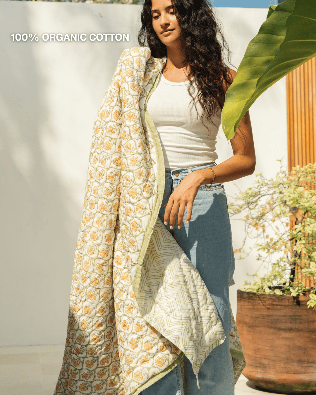 Garden Lattice Jaipur Quilt+Sham Cover Set