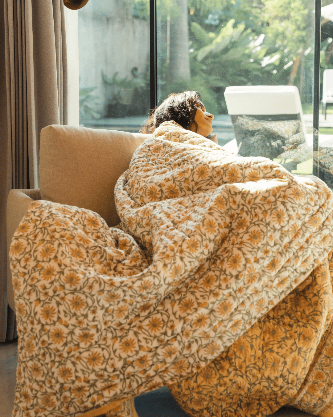Vintage Garden Jaipur Quilt+Sham Cover Set