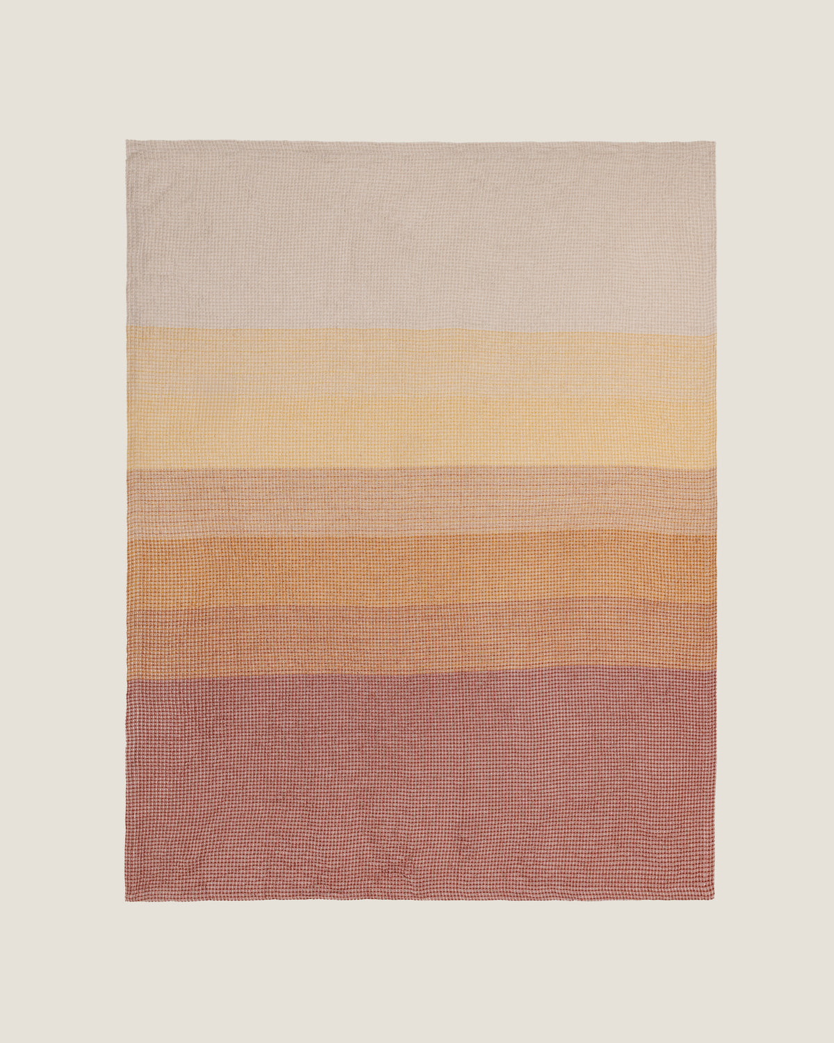 Organic Cotton Turkish Waffle Oversize Throw - Terracotta Sunset