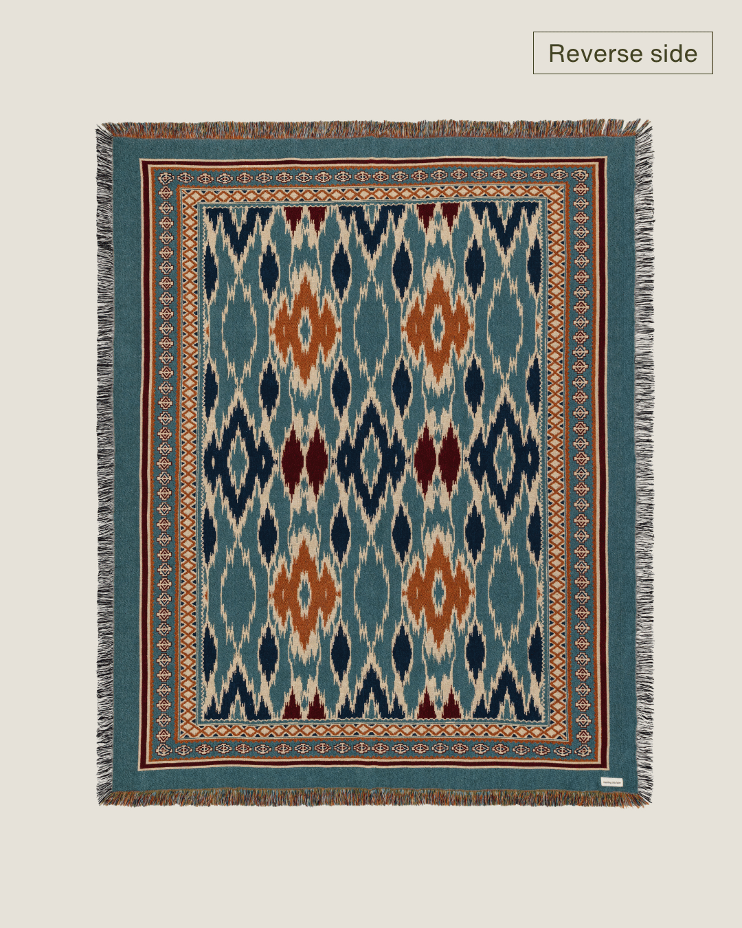 Nomad Indigo Ikat blanket