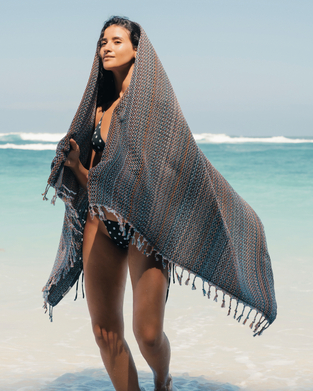Organic Cotton Turkish Towel Midnight Mosaic