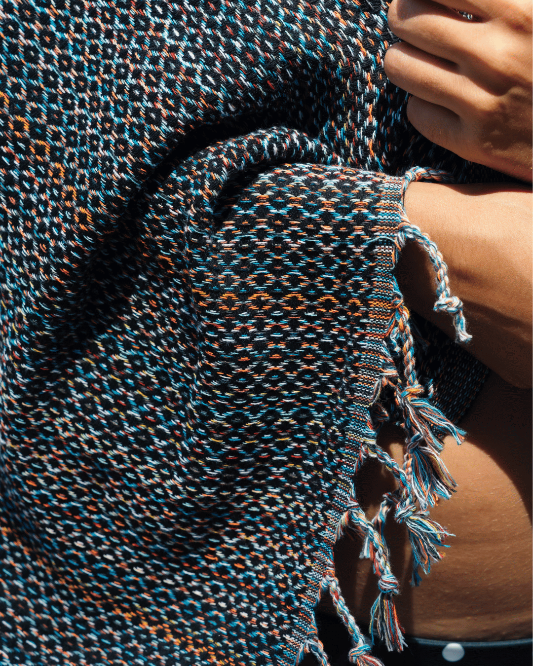 Organic Cotton Turkish Towel Midnight Mosaic