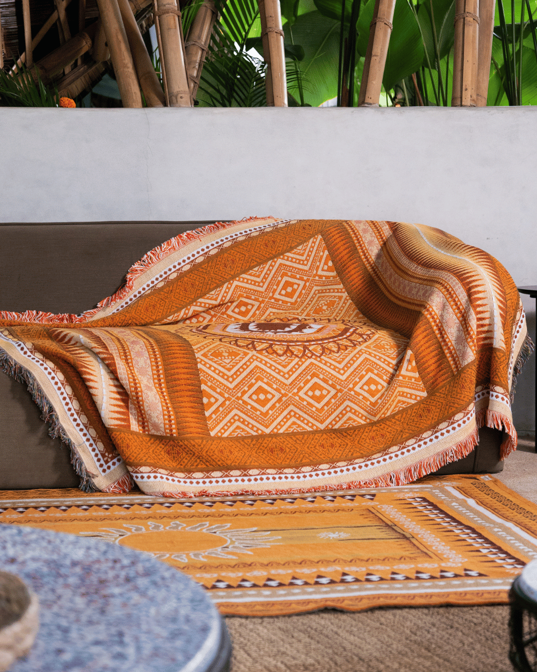 Orange Henna Blanket - naming this later
