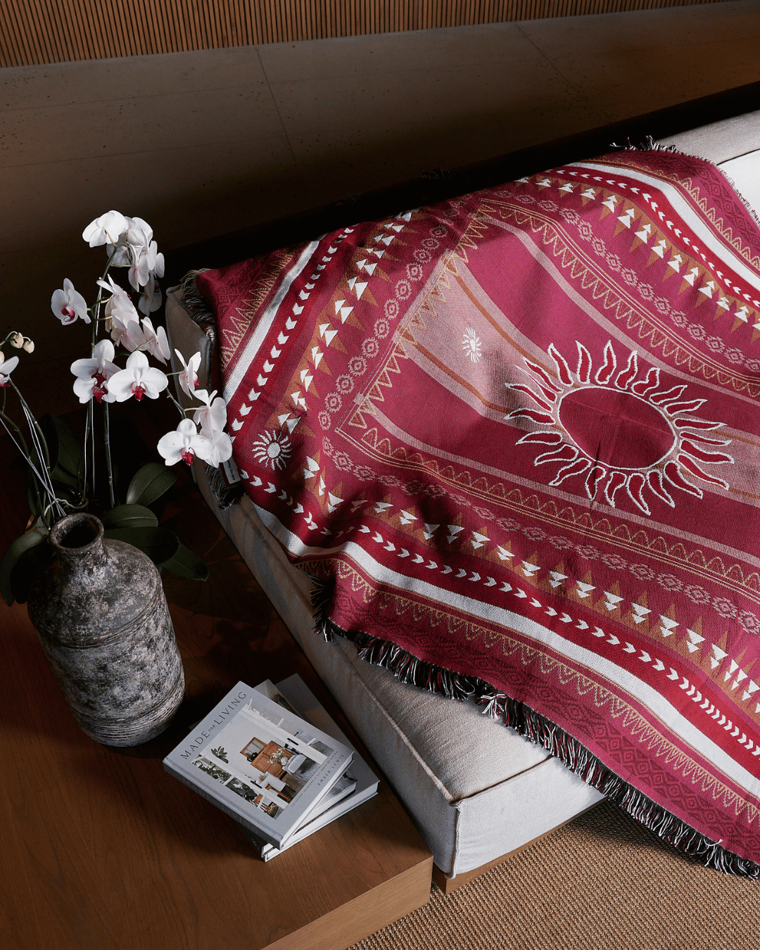 Sunset Burgundy Blanket
