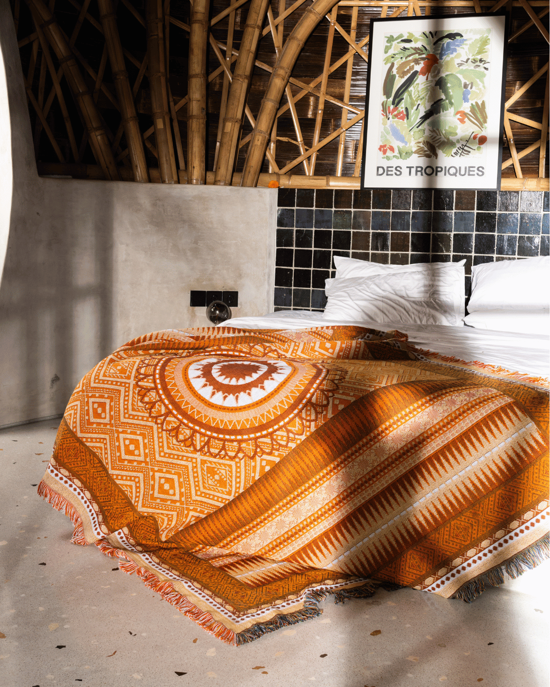 Orange Henna Blanket - naming this later