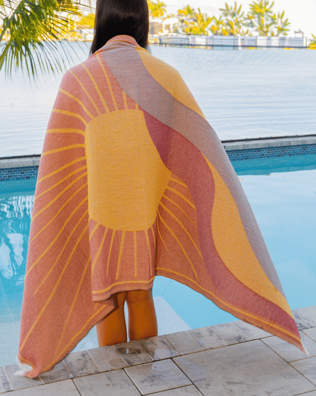 Organic Cotton Turkish Jacquard Towel - Terracotta Sun