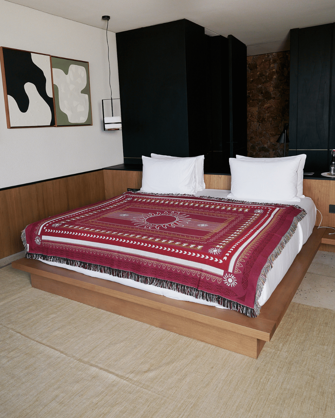 Sunset Burgundy Blanket