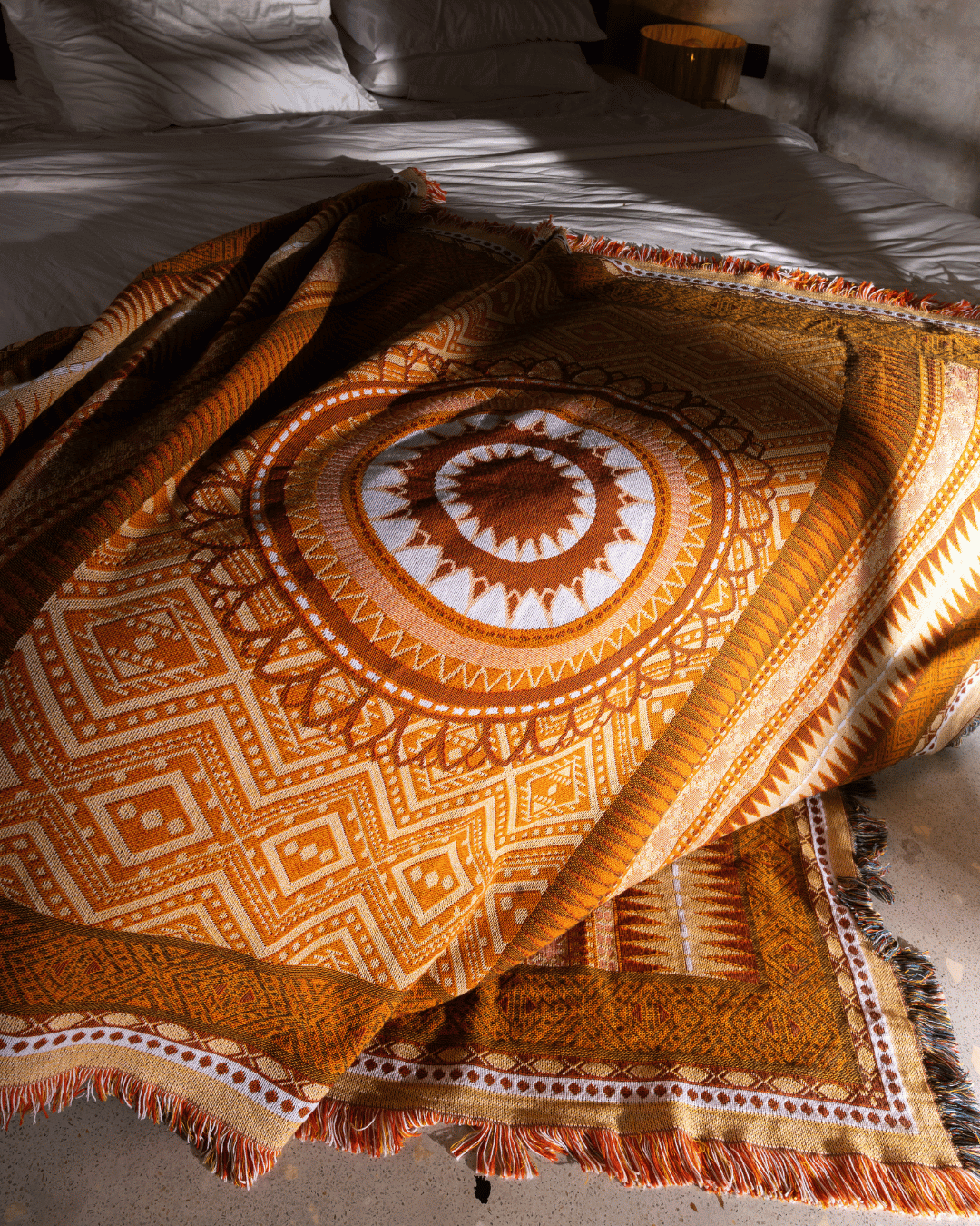 Orange Henna Blanket - naming this later