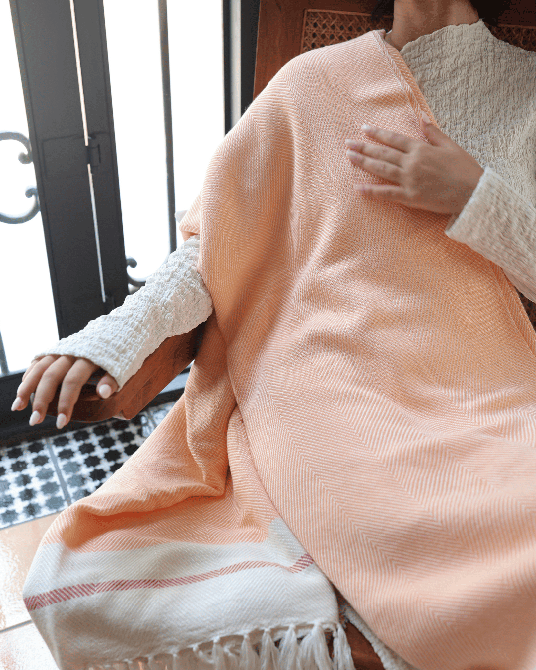 Airweave Herringbone Throw Golden Dune