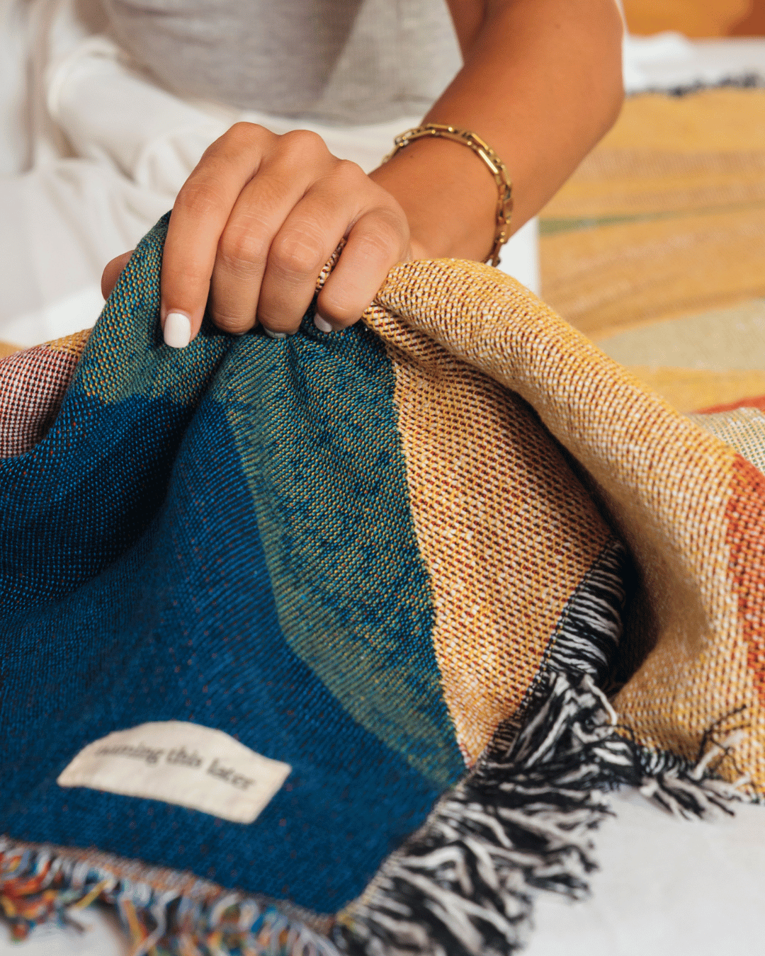 Golden Bloom blanket