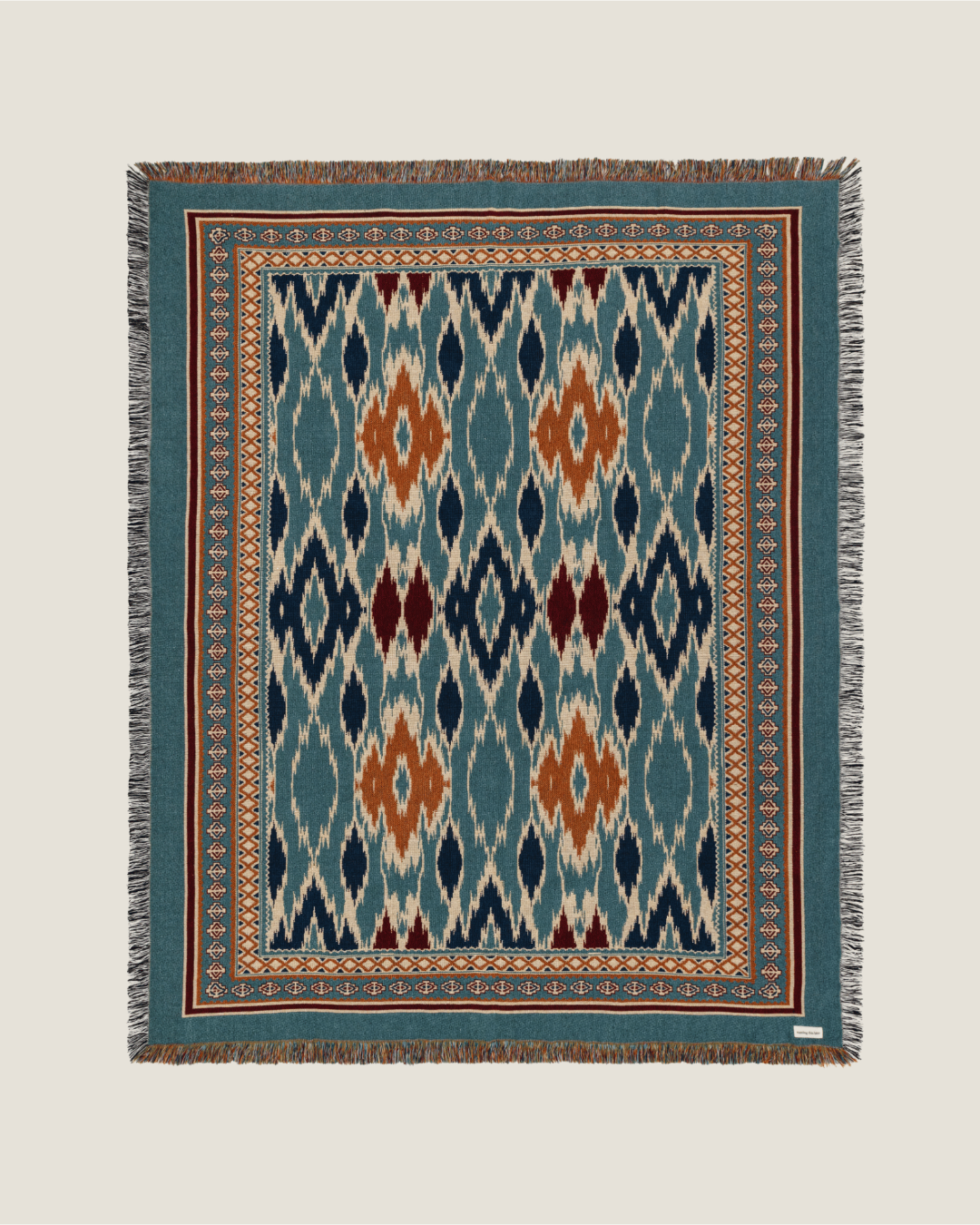 Nomad Indigo Ikat blanket