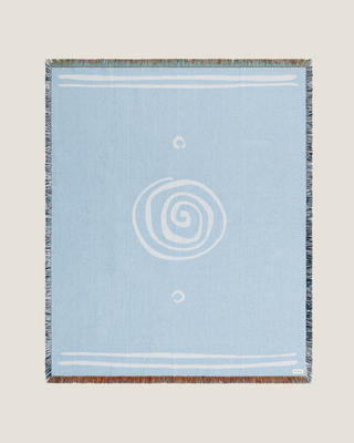 Blue blankets and textiles by Naming This Later