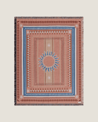 Terracotta blankets and textiles by Naming This Later