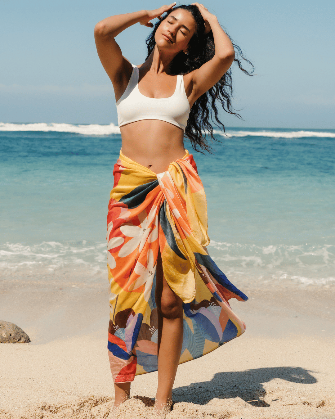 Golden Bloom Sarong