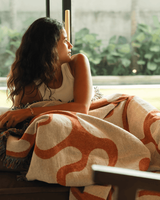 Sunset Orange blanket