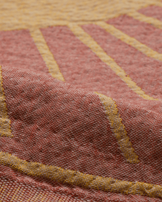 Organic Cotton Turkish Jacquard Towel - Terracotta Sun