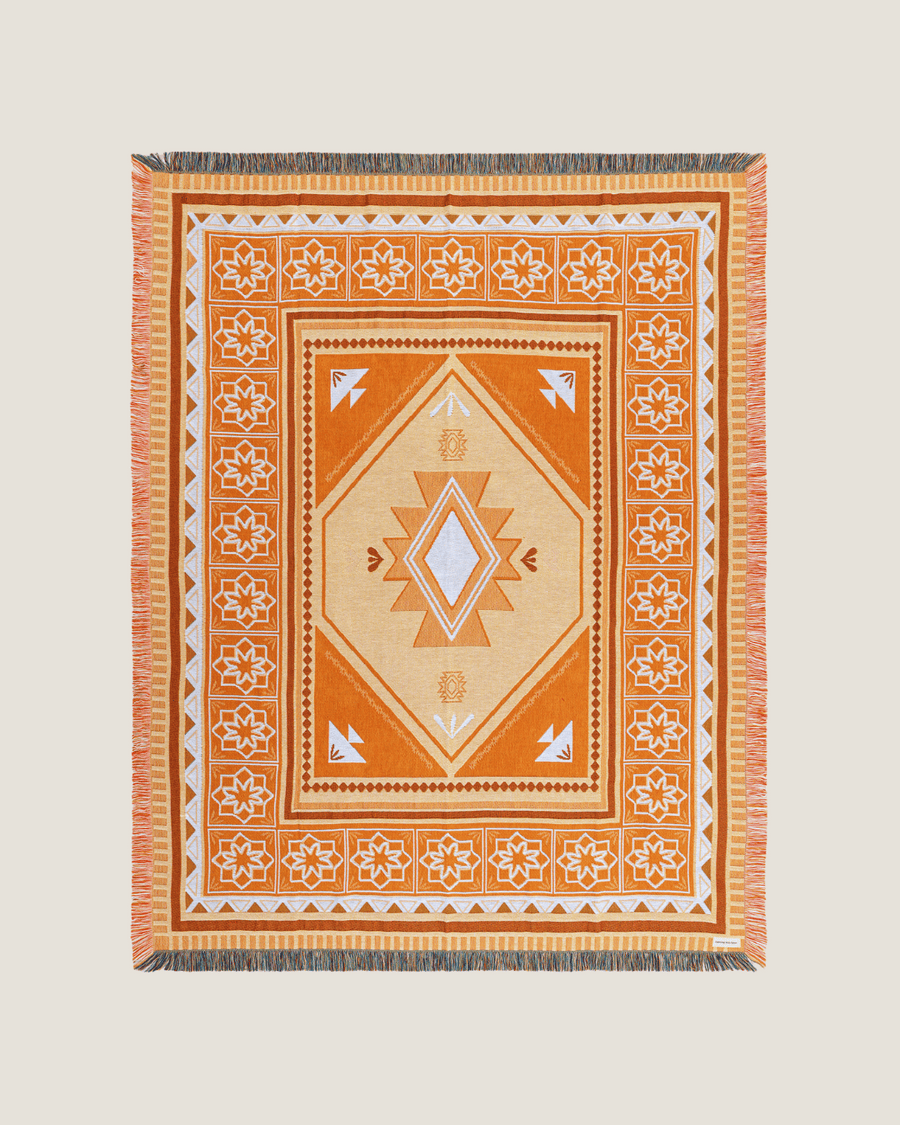 Orange Fern Blanket - naming this later
