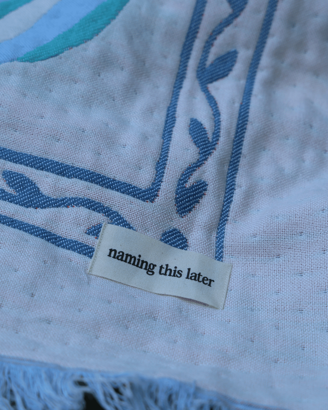 Aeraloom Jacquard Organic Cotton Bamboo Throw Tide Play