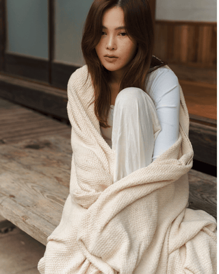 ArloKnit 100% Organic Cotton Knitted Blanket