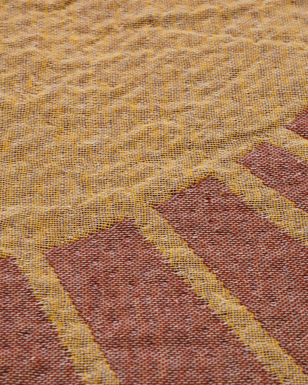 Organic Cotton Turkish Jacquard Towel - Terracotta Sun