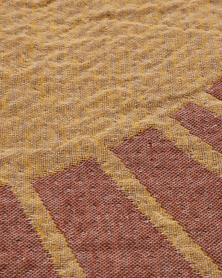 Organic Cotton Turkish Jacquard Towel - Terracotta Sun