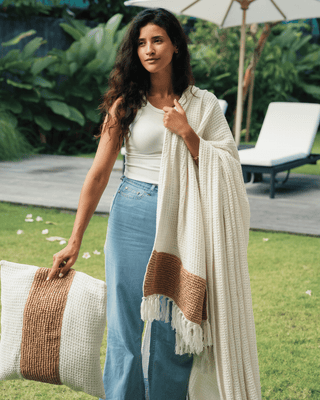 DuneKnit Throw Set 100% Organic Cotton