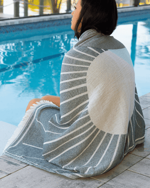 Organic Cotton Turkish Jacquard Towel - Coastal Sage