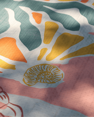 Aeraloom Jacquard Cotton Bamboo Throw Coral Coast
