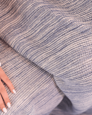 Ombreknit 100% Organic Cotton Knitted Blanket - Tide