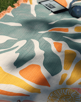 Aeraloom Jacquard Cotton Bamboo Throw Coral Coast
