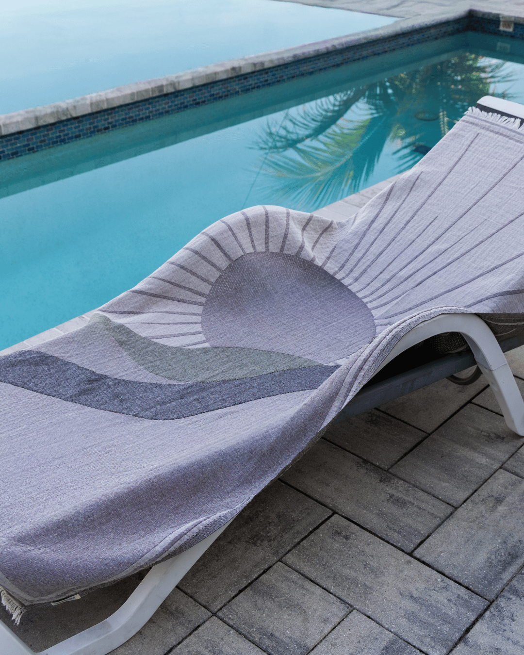 Organic Cotton Turkish Jacquard Towel - Stone Horizon
