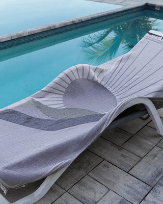 Organic Cotton Turkish Jacquard Towel - Stone Horizon