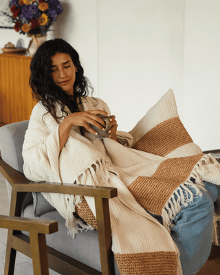 DuneKnit Throw Set 100% Organic Cotton