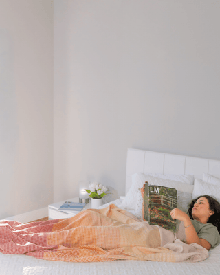 Organic Cotton Turkish Waffle Oversize Throw - Terracotta Sunset