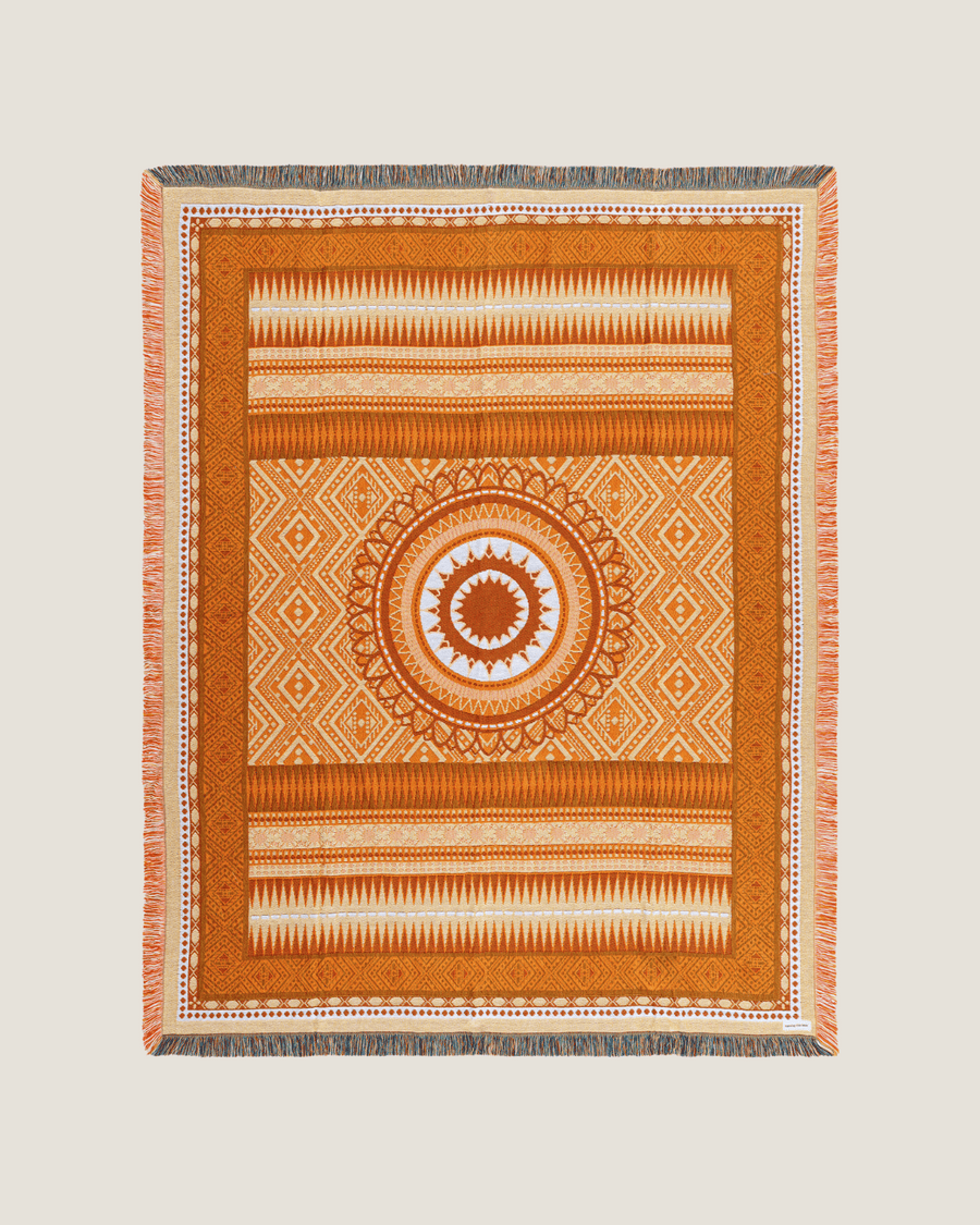 Orange Henna Blanket - naming this later