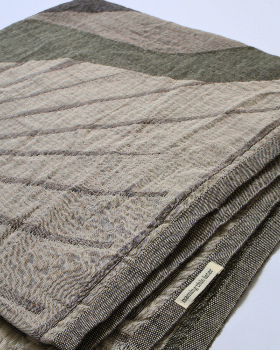 Organic Cotton Turkish Jacquard Towel - Stone Horizon