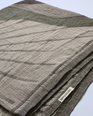 Organic Cotton Turkish Jacquard Towel - Stone Horizon