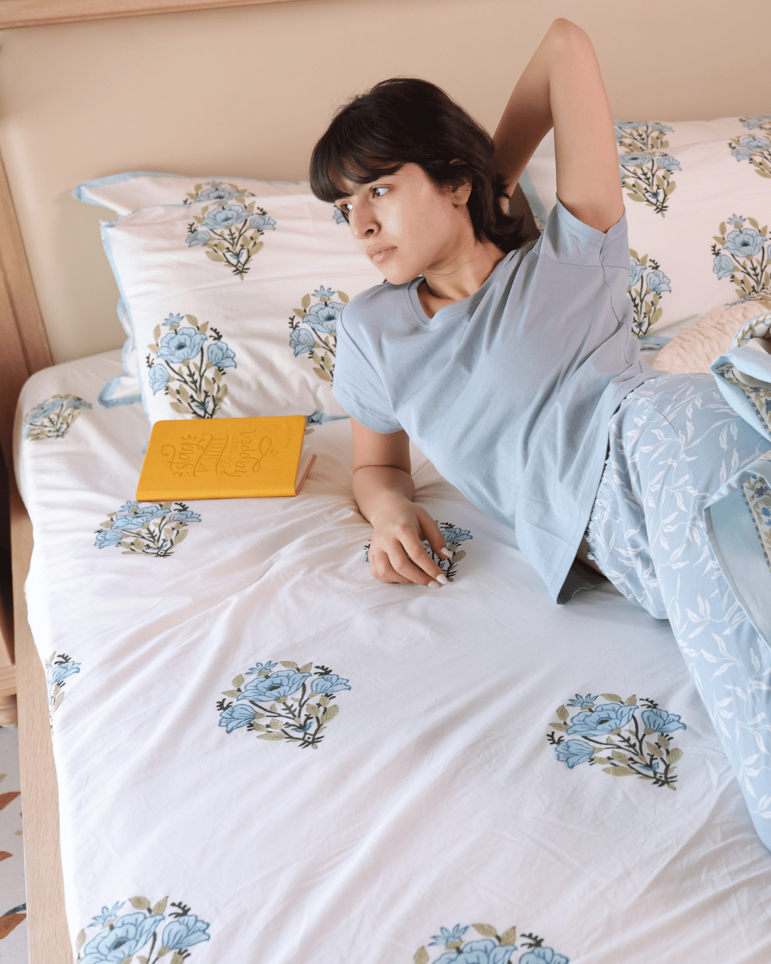 Blue Botanical Jaipur Sheet Set